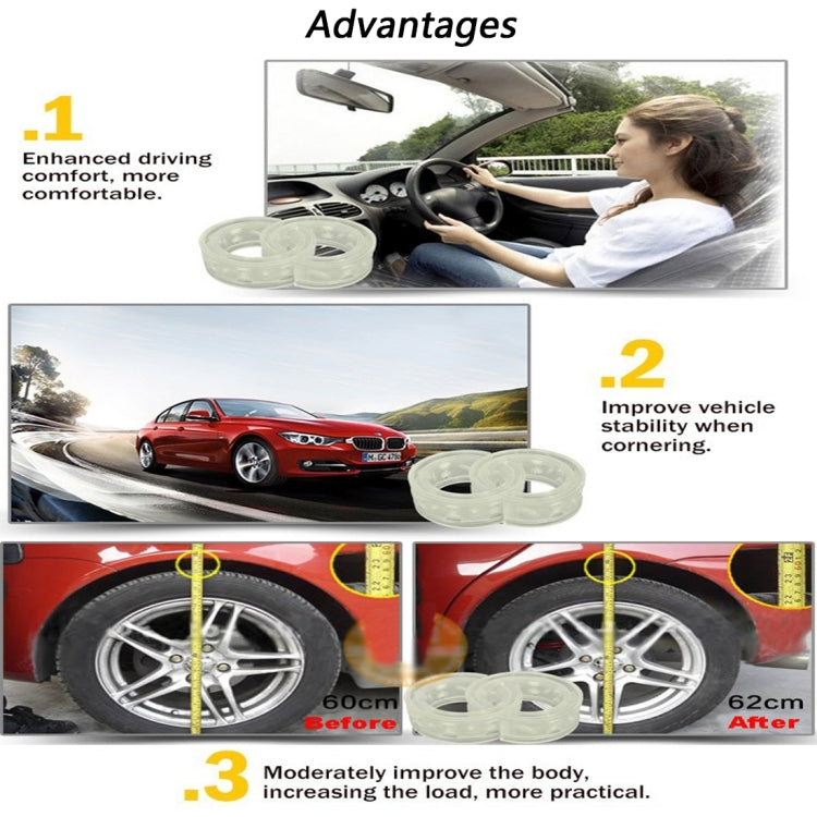 2 PCS Car Auto B Type Shock Absorber Spring Bumper Power Cushion Buffer, Spring Spacing: 34mm, Colloid Height: 62mm - Power Cushion by PMC Jewellery | Online Shopping South Africa | PMC Jewellery