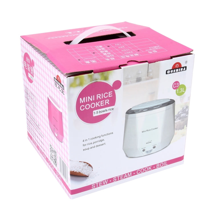 OUSHIBA Car Auto C3 Mini Multi-function Rice Cooker 12V 1.3L Volume for Rice Soup Noodles Vegetable Dessert(Green) - Rice Cookers by PMC TechLife | Online Shopping South Africa | PMC TechLife | Buy Now Pay Later Mobicred