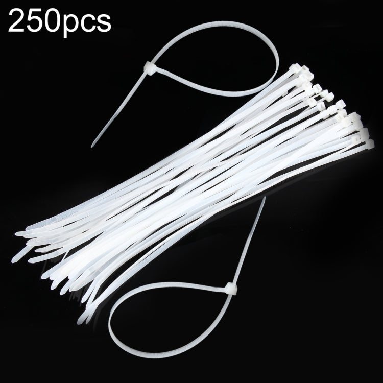 250pcs /Pack 5mm*300mm Nylon Cable Ties(White) - Booster Cable & Clip by PMC Jewellery | Online Shopping South Africa | PMC Jewellery | Buy Now Pay Later Mobicred