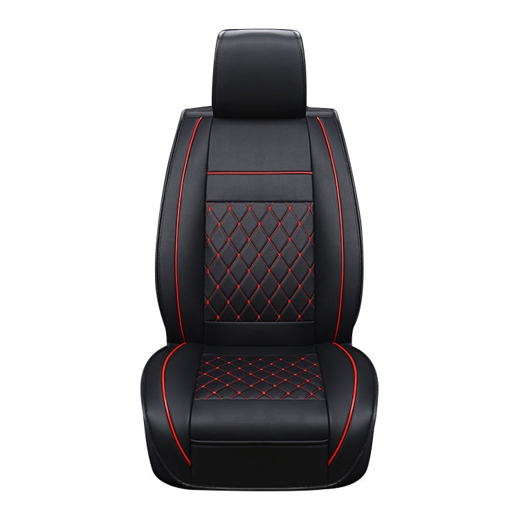 Car Leather Full Coverage Seat Cushion Cover, Luxury Version,Only One Front Seat(Black Red) - Seat Accessories by PMC Jewellery | Online Shopping South Africa | PMC Jewellery | Buy Now Pay Later Mobicred