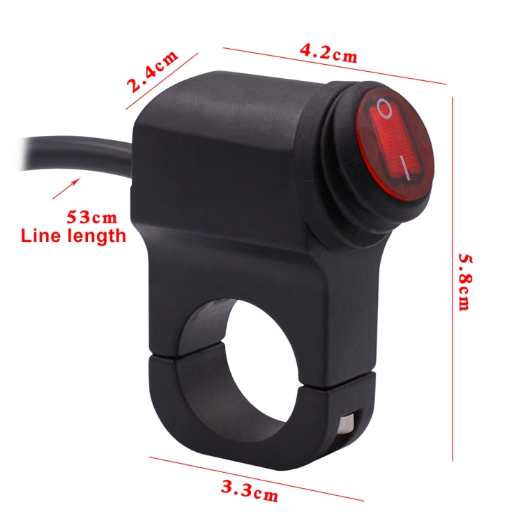 Motorcycle Headlight Auxiliary Light Waterproof Aluminum Alloy Single Flash Switches with Indicator Light - Electrical System by PMC TechLife | Online Shopping South Africa | PMC TechLife | Buy Now Pay Later Mobicred