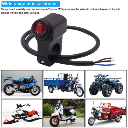 Motorcycle Headlight Auxiliary Light Waterproof Aluminum Alloy Single Flash Switches with Indicator Light - Electrical System by PMC Jewellery | Online Shopping South Africa | PMC Jewellery