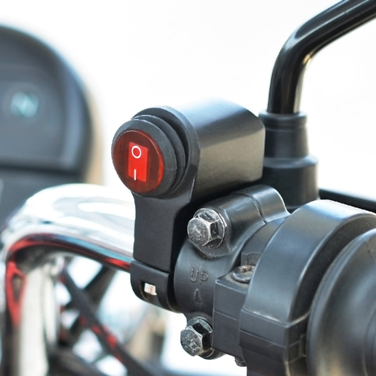 Motorcycle Headlight Auxiliary Light Waterproof Aluminum Alloy Single Flash Switches with Indicator Light - Electrical System by PMC Jewellery | Online Shopping South Africa | PMC Jewellery