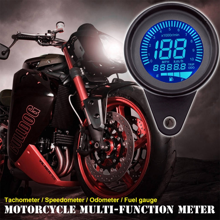 CS-636B1 Motorcycle Multi-functional Modification Instrumentation Motorcycle Odometer Speedometer Tachometer Oil Gauge (Black) - Electrical Instruments by PMC Jewellery | Online Shopping South Africa | PMC Jewellery | Buy Now Pay Later Mobicred