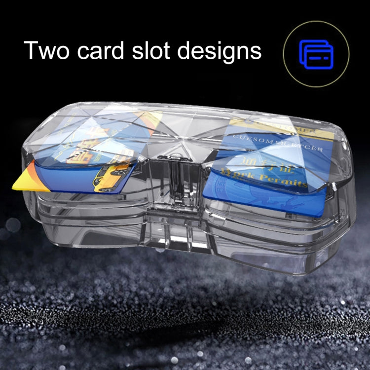 Car Multi-functional Glasses Case Sunglasses Storage Holder with Card Slot, Diamond Style (Black) - Sunglasses & Glasses Clips by PMC TechLife | Online Shopping South Africa | PMC TechLife | Buy Now Pay Later Mobicred