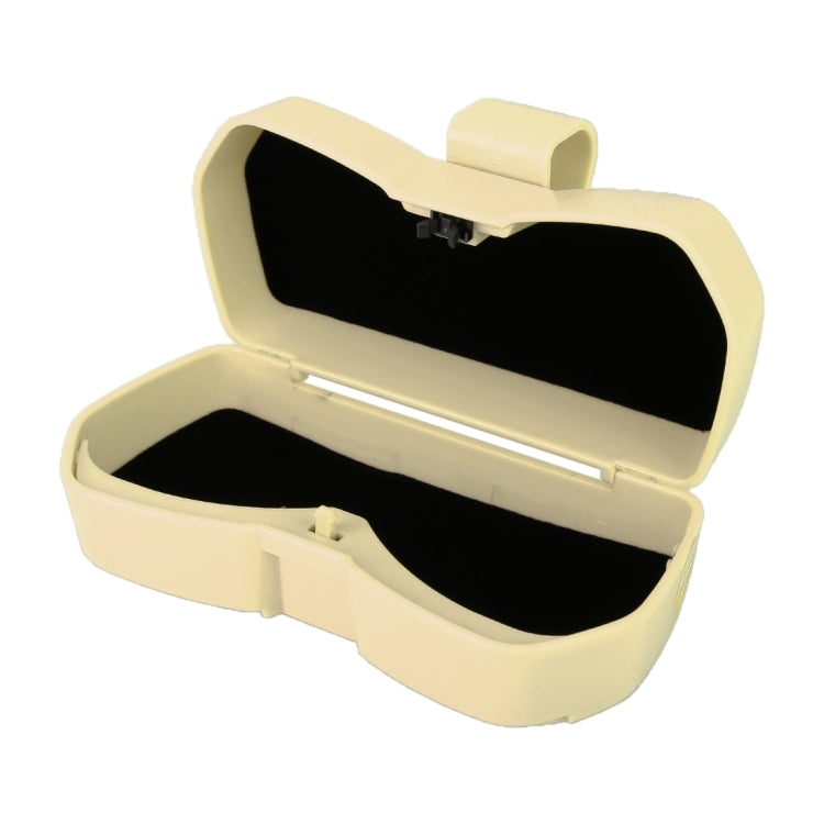 Car Multi-functional Glasses Case Sunglasses Storage Holder with Card Slot, Diamond Style (Beige) - Sunglasses & Glasses Clips by PMC TechLife | Online Shopping South Africa | PMC TechLife | Buy Now Pay Later Mobicred
