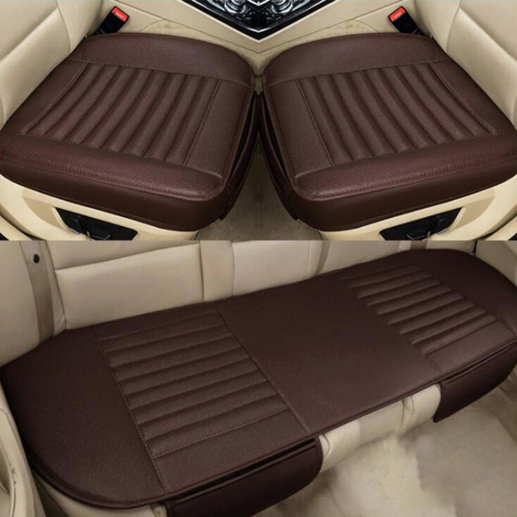 3 in 1 Car Four Seasons Universal Bamboo Charcoal Full Coverage Seat Cushion Seat Cover (Coffee) - Seat Accessories by PMC Jewellery | Online Shopping South Africa | PMC Jewellery | Buy Now Pay Later Mobicred