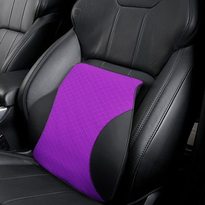 Four Seasons Breathable Memory Foam Car Lumbar Pillow Polyester Pillow (Purple) - Seat Accessories by PMC Jewellery | Online Shopping South Africa | PMC Jewellery | Buy Now Pay Later Mobicred