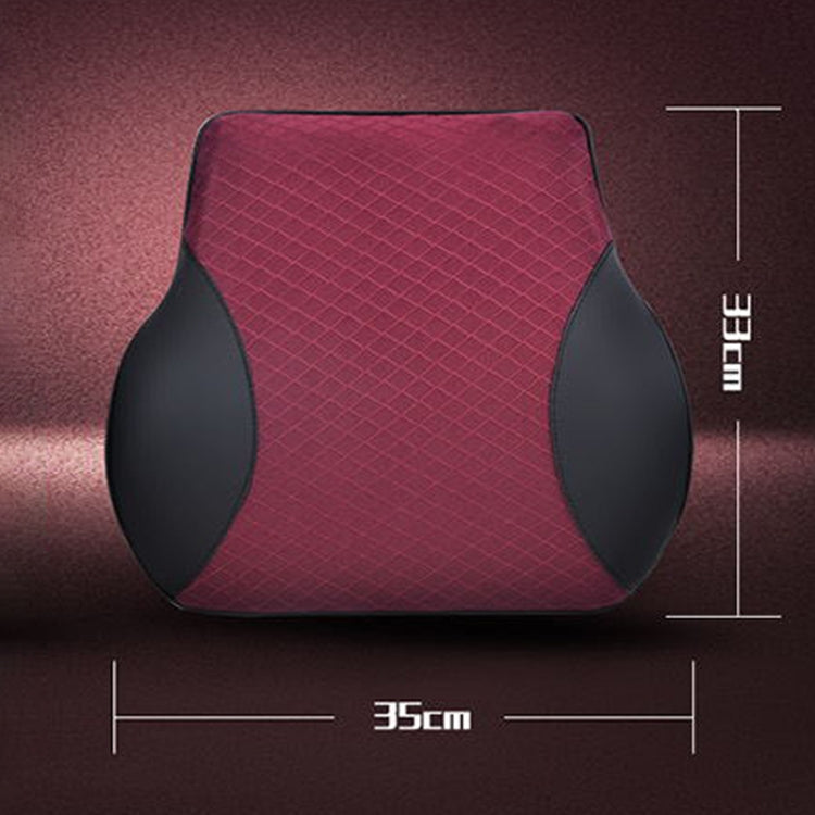 Four Seasons Breathable Memory Foam Car Lumbar Pillow Polyester Pillow (Purple) - Seat Accessories by PMC TechLife | Online Shopping South Africa | PMC TechLife | Buy Now Pay Later Mobicred