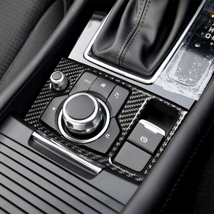 Car Carbon Fiber Right Drive Multimedia Frame B Decorative Sticker for Mazda Axela 2017-2018 - Car Interior Mouldings by PMC TechLife | Online Shopping South Africa | PMC TechLife | Buy Now Pay Later Mobicred