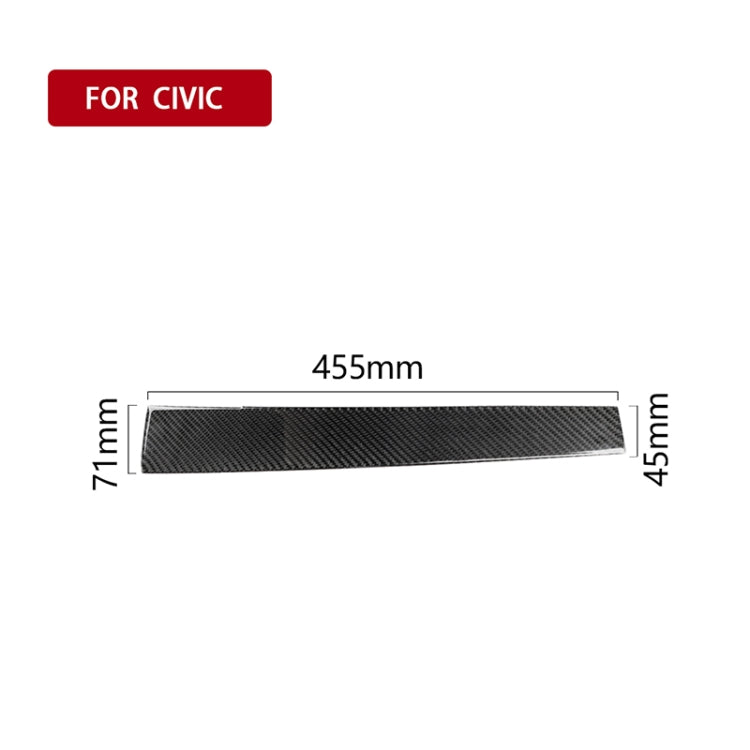 Car Carbon Fiber Central Control Decorative Sticker for Honda Tenth Generation Civic 2016-2019 - Car Interior Mouldings by PMC Jewellery | Online Shopping South Africa | PMC Jewellery | Buy Now Pay Later Mobicred