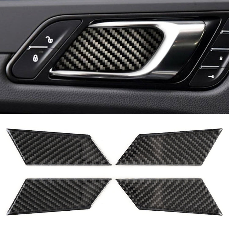 4 PCS Carbon Fiber Car Inner Door Bowl Decorative Sticker for Porsche Macan - Car Interior Mouldings by PMC Jewellery | Online Shopping South Africa | PMC Jewellery | Buy Now Pay Later Mobicred