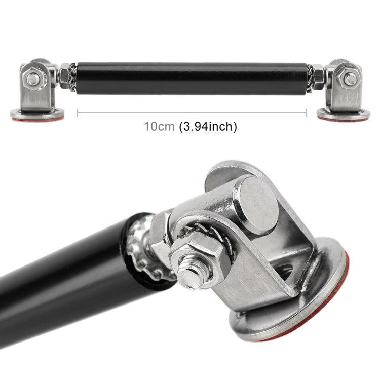 2 PCS Car Modification Adhesive Surrounded Rod Lever Front and Rear Bars Fixed Front Lip Back Shovel, Length: 10cm(Black) - Trunk & Bumper Accessories by PMC TechLife | Online Shopping South Africa | PMC TechLife | Buy Now Pay Later Mobicred