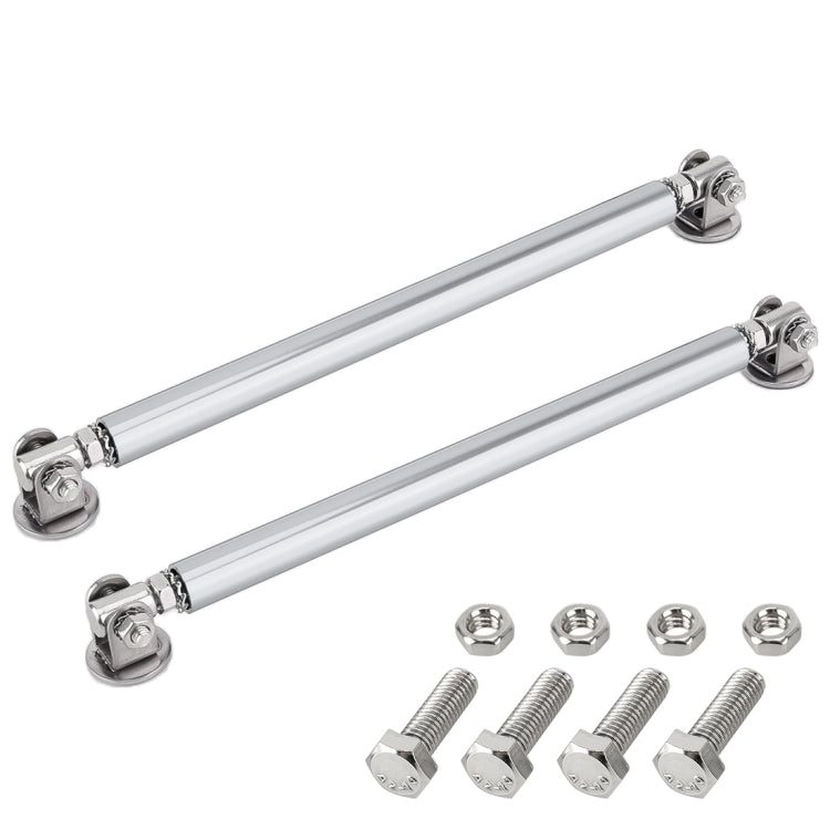 2 PCS Car Modification Adhesive Surrounded Rod Lever Front and Rear Bars Fixed Front Lip Back Shovel, Length: 20cm(Silver) - Trunk & Bumper Accessories by PMC TechLife | Online Shopping South Africa | PMC TechLife | Buy Now Pay Later Mobicred