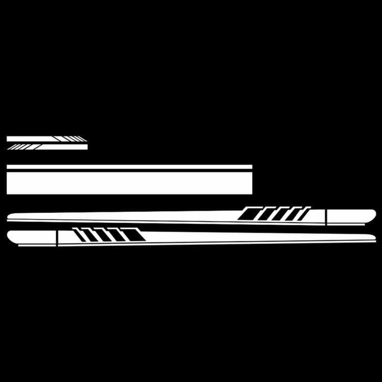 5 in 1 Car Styling Stripe Hood PVC Sticker Auto Decorative Sticker (White) - Decorative Sticker by PMC Jewellery | Online Shopping South Africa | PMC Jewellery | Buy Now Pay Later Mobicred