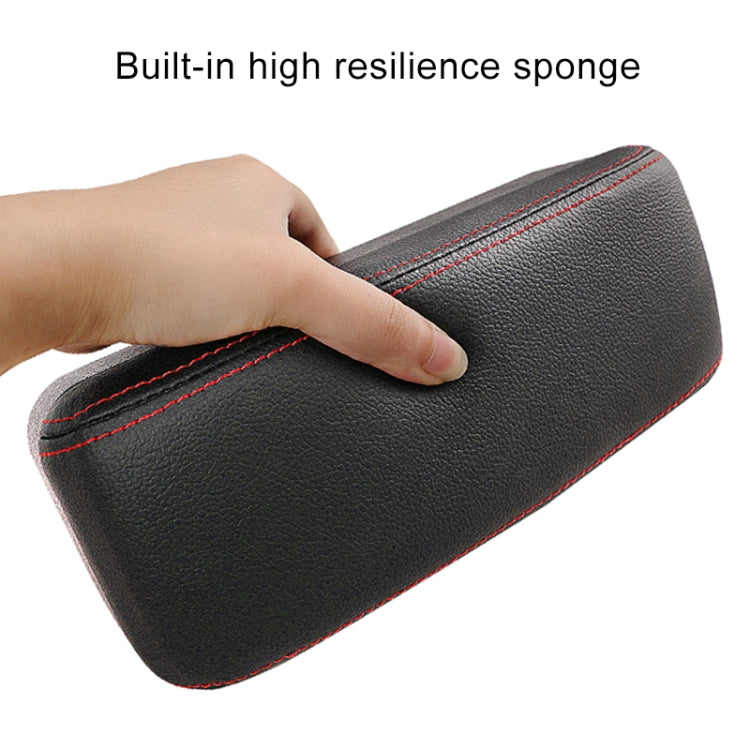 Universal Car PU Leather Wrapped Armrest Box Cushion Car Armrest Box Mat with Storage Box (Black Red) - Stowing Tidying by PMC TechLife | Online Shopping South Africa | PMC TechLife | Buy Now Pay Later Mobicred