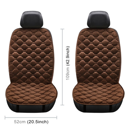 Car 12V Front Seat Heater Cushion Warmer Cover Winter Heated Warm, Double Seat (Coffee) - Seat Accessories by PMC Jewellery | Online Shopping South Africa | PMC Jewellery | Buy Now Pay Later Mobicred