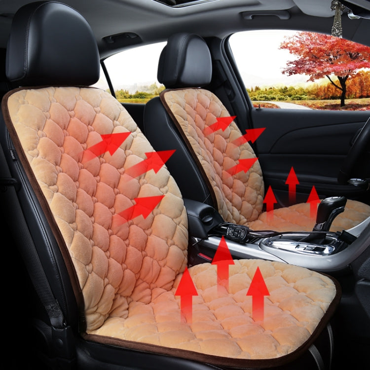 Car 24V Front Seat Heater Cushion Warmer Cover Winter Heated Warm, Double Seat (Beige) - Seat Accessories by PMC Jewellery | Online Shopping South Africa | PMC Jewellery | Buy Now Pay Later Mobicred