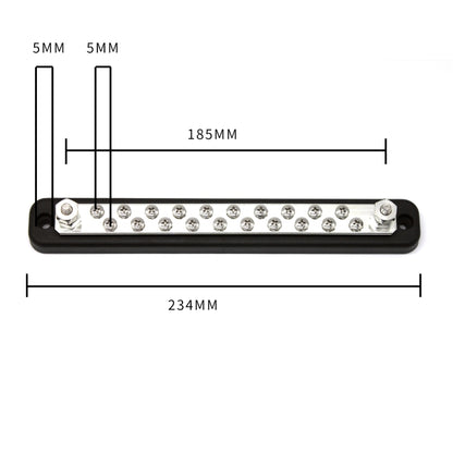 20 Way Power Distribution Bus Bar 20-bit Single Distribution Box for Car / RV / Boat - Booster Cable & Clip by PMC Jewellery | Online Shopping South Africa | PMC Jewellery