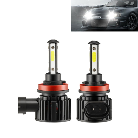 F8 H11 2 PCS 22W 3000LM 6000K Four Side DOB LED Headlight Fog Light Bulbs High Beam Conversion Kit DC 9-32V - LED Headlamps by PMC Jewellery | Online Shopping South Africa | PMC Jewellery