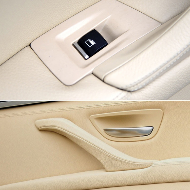 Car Standard Version Inside Doors Handle Pull Trim Cover 5141 7225 873 for BMW F10 F18, Left Driving (Beige White) - Door Handles by PMC TechLife | Online Shopping South Africa | PMC TechLife | Buy Now Pay Later Mobicred