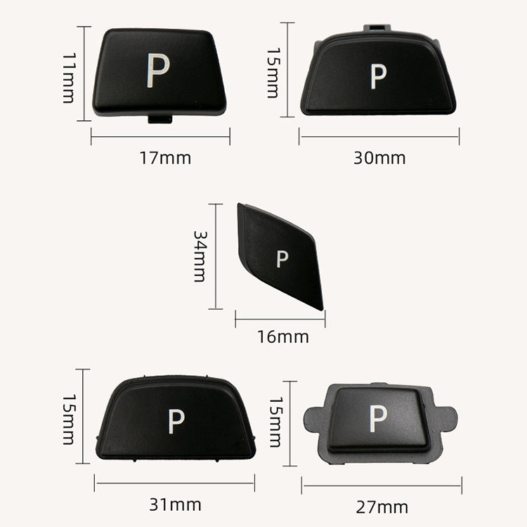 Car Gear Lever Auto Parking Button Letter P Cap for BMW X5 X6 2007-2013, Left Driving (Red) - Car Switches by PMC TechLife | Online Shopping South Africa | PMC TechLife | Buy Now Pay Later Mobicred