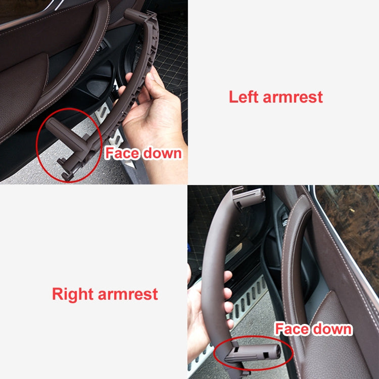 Car Right Side Inside Doors Handle Pull Trim Cover for BMW X5 / X6, Left Driving (Grey White) - free shipping - PMC TechLife - Order now!