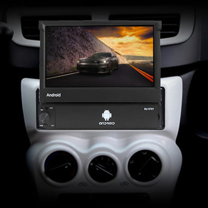 SU 9701 2GB+32GB 7 inch HD Manual Telescoping Car Android Radio Receiver MP5 Player, Support FM & Bluetooth & TF Card & GPS & Phone Link & WiFi - Car MP3 & MP4 & MP5 by PMC Jewellery | Online Shopping South Africa | PMC Jewellery | Buy Now Pay Later Mobicred