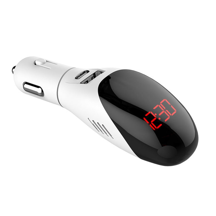 Multifunctional Formaldehyde Removal Air Purifier QC3.0 Car Phone Charger Display Screen (White) -  by PMC TechLife | Online Shopping South Africa | PMC TechLife | Buy Now Pay Later Mobicred