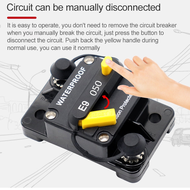 Off-road Vehicle / Automatic 30A Manual Circuit Breaker Overcurrent Protector - Engine Fittings by PMC TechLife | Online Shopping South Africa | PMC TechLife | Buy Now Pay Later Mobicred