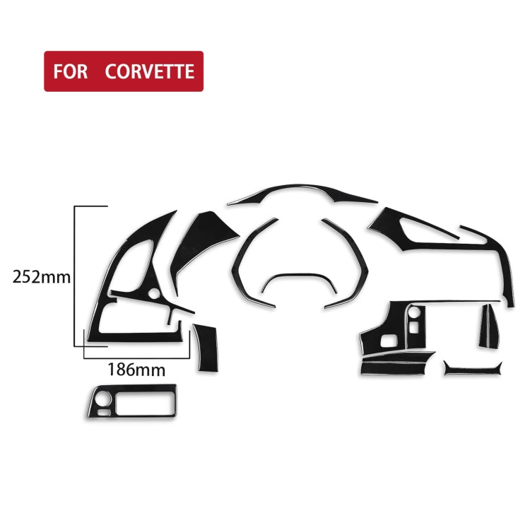 For Chevrolet Corvette C7 2014-2019 16 in 1 Car Dashboard Decorative Sticker, Left Drive - Car Interior Mouldings by PMC TechLife | Online Shopping South Africa | PMC TechLife | Buy Now Pay Later Mobicred