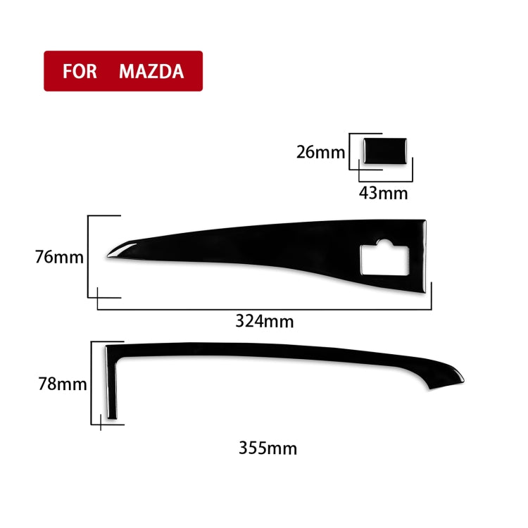 For Mazda 3 Axela 2010-2013 Car Central Display Screen with USB Decorative Sticker, Left Drive - Car Interior Mouldings by PMC Jewellery | Online Shopping South Africa | PMC Jewellery | Buy Now Pay Later Mobicred