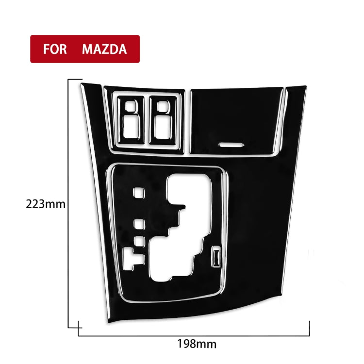 For Mazda 3 Axela 2010-2013 7 in 1 Car Gear Panel Set B Decorative Sticker, Left Drive - Car Interior Mouldings by PMC TechLife | Online Shopping South Africa | PMC TechLife | Buy Now Pay Later Mobicred