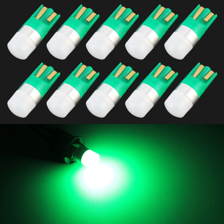 10 PCS T10 / W5W / 168 / 194 DC12V / 0.6W 1LEDs SMD-3030 Car Clearance Light (Green Light) - Clearance Lights by PMC Jewellery | Online Shopping South Africa | PMC Jewellery | Buy Now Pay Later Mobicred