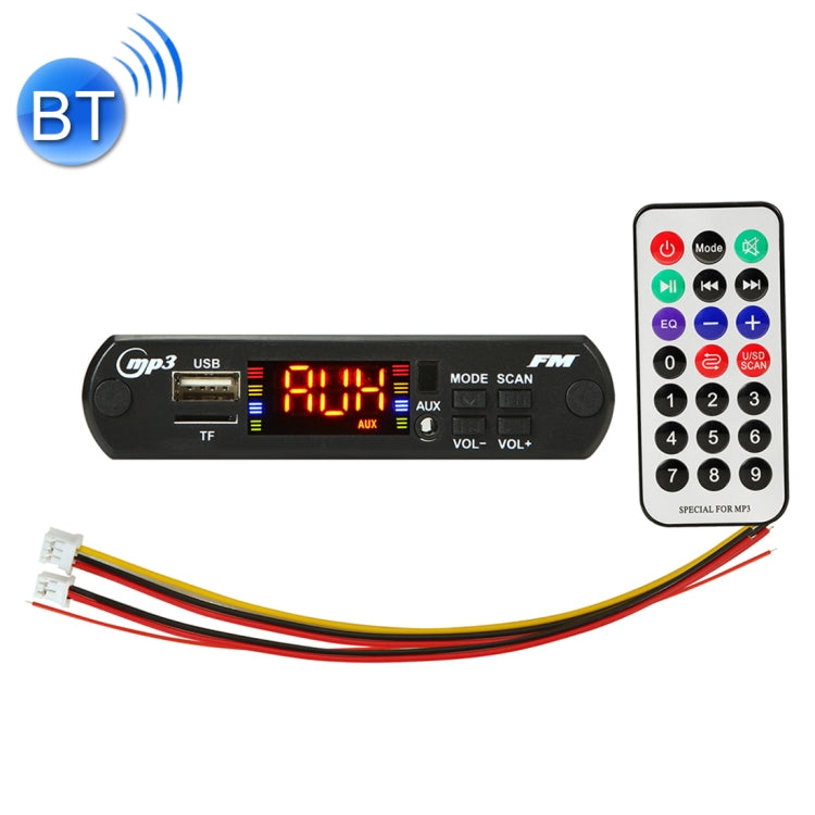Car 12V Audio MP3 Player Decoder Board FM Radio TF USB 3.5mm AUX, with Bluetooth Function & Remote Control - Car MP3 & MP4 & MP5 by PMC TechLife | Online Shopping South Africa | PMC TechLife | Buy Now Pay Later Mobicred