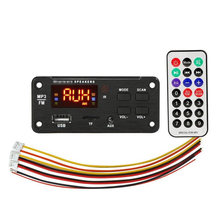 Car 5V Color Screen Display Bluetooth 5.0 Audio MP3 Player Decoder Board FM Radio TF Card USB 3.5mm AUX, with Remote Control - Car MP3 & MP4 & MP5 by PMC Jewellery | Online Shopping South Africa | PMC Jewellery | Buy Now Pay Later Mobicred