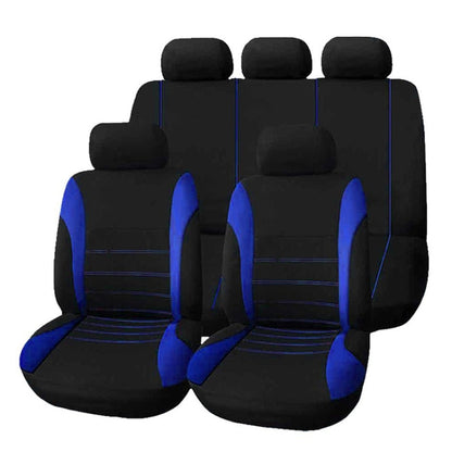 9 in 1 Universal Four Seasons Anti-Slippery Cushion Mat Set for 5 Seat Car, Style: Stitches (Blue) - Seat Accessories by PMC Jewellery | Online Shopping South Africa | PMC Jewellery | Buy Now Pay Later Mobicred