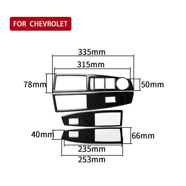 Car Carbon Fiber Window Lift Switch Panel Decorative Sticker for Chevrolet Cruze 2009-2015, Left Drive - Car Interior Mouldings by PMC Jewellery | Online Shopping South Africa | PMC Jewellery | Buy Now Pay Later Mobicred