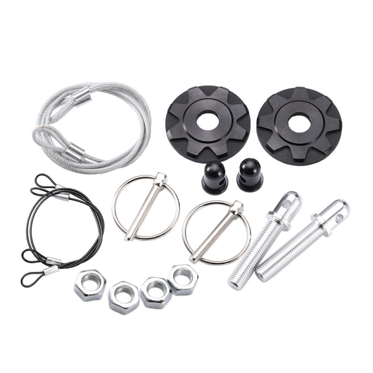 XH-6041 Car Universal Modified Aluminum Alloy Engine Hood Lock Cover(Black) - Locks & Hasps by PMC TechLife | Online Shopping South Africa | PMC TechLife | Buy Now Pay Later Mobicred