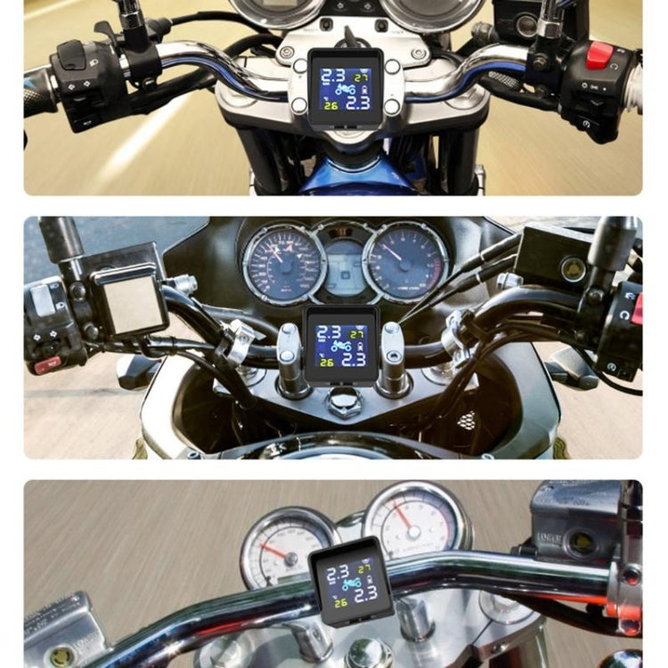 Universal Motorcycle Wireless High Precision Solar Energy TPMS Tire Pressure Alarm System External Tire Monitor - Electrical System by PMC Jewellery | Online Shopping South Africa | PMC Jewellery | Buy Now Pay Later Mobicred