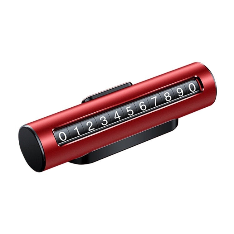 Car Metal Roller Creative Temporary Parking Card Parking Number Card (Red) - Parking Card by PMC TechLife | Online Shopping South Africa | PMC TechLife | Buy Now Pay Later Mobicred