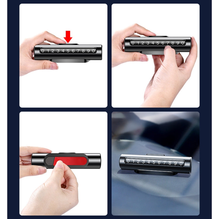 Car Metal Roller Creative Temporary Parking Card Parking Number Card (Red) - Parking Card by PMC TechLife | Online Shopping South Africa | PMC TechLife | Buy Now Pay Later Mobicred