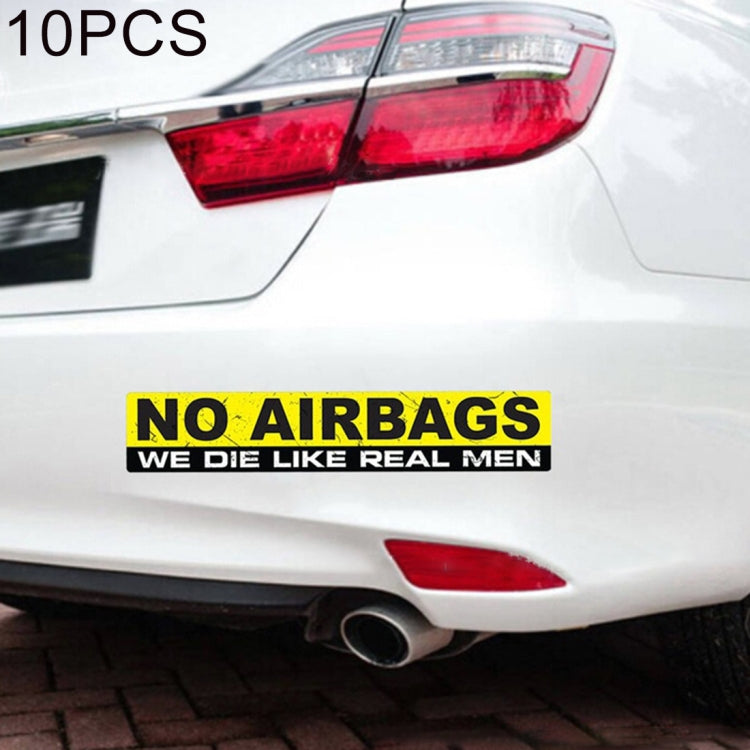 10 PCS Car NO AIRBAGS Words Random Decorative Sticker - Decorative Sticker by PMC Jewellery | Online Shopping South Africa | PMC Jewellery | Buy Now Pay Later Mobicred