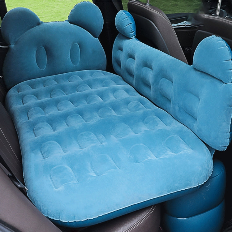 Universal Car Cartoon Travel Inflatable Mattress Air Bed Camping Back Seat Couch with Head Protector + Wide Side Baffle(Blue) - Seat Accessories by PMC Jewellery | Online Shopping South Africa | PMC Jewellery | Buy Now Pay Later Mobicred