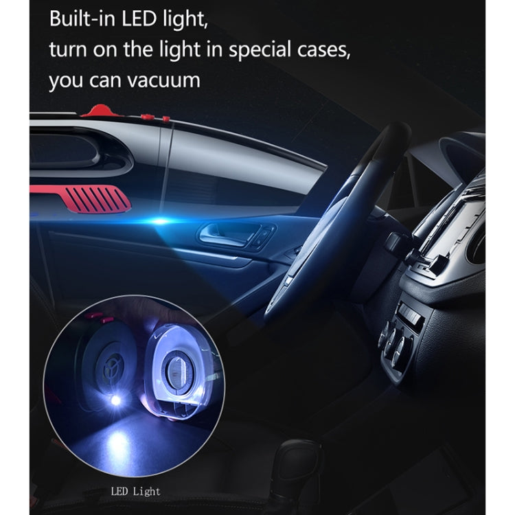 Car Wired Portable 120W Handheld Powerful Vacuum Cleaner with LED Light Cable Length: 5m(Black) - Vacuum Cleaner by PMC TechLife | Online Shopping South Africa | PMC TechLife | Buy Now Pay Later Mobicred