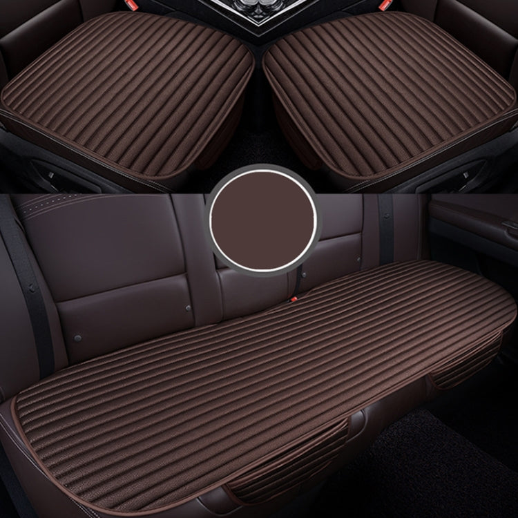 3 in 1 Car Seat Cushion Free Binding Half Inclusive Seat Mat Set (Coffee) - Seat Accessories by PMC TechLife | Online Shopping South Africa | PMC TechLife | Buy Now Pay Later Mobicred