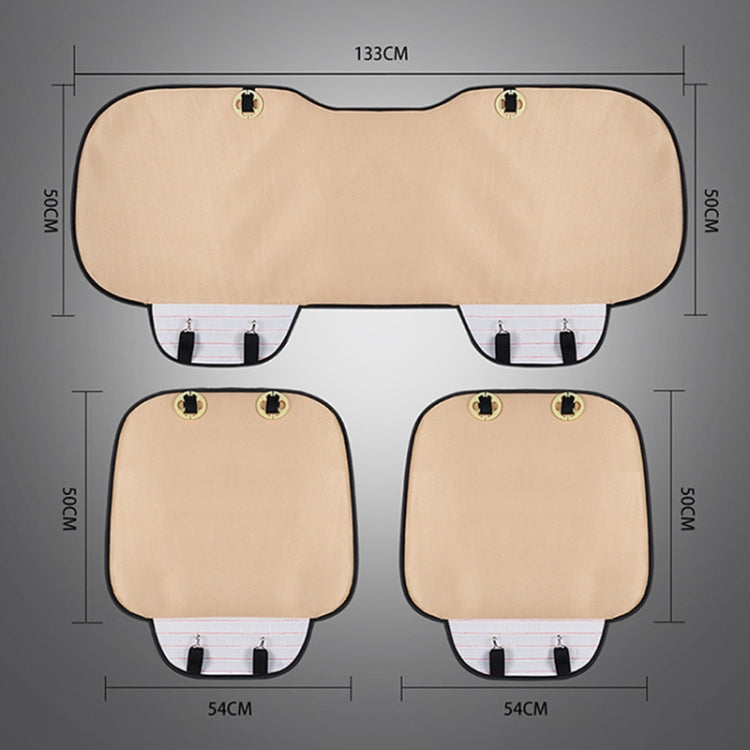 3 in 1 Car Seat Cushion Free Binding Half Inclusive Seat Mat Set (Coffee) - Seat Accessories by PMC TechLife | Online Shopping South Africa | PMC TechLife | Buy Now Pay Later Mobicred