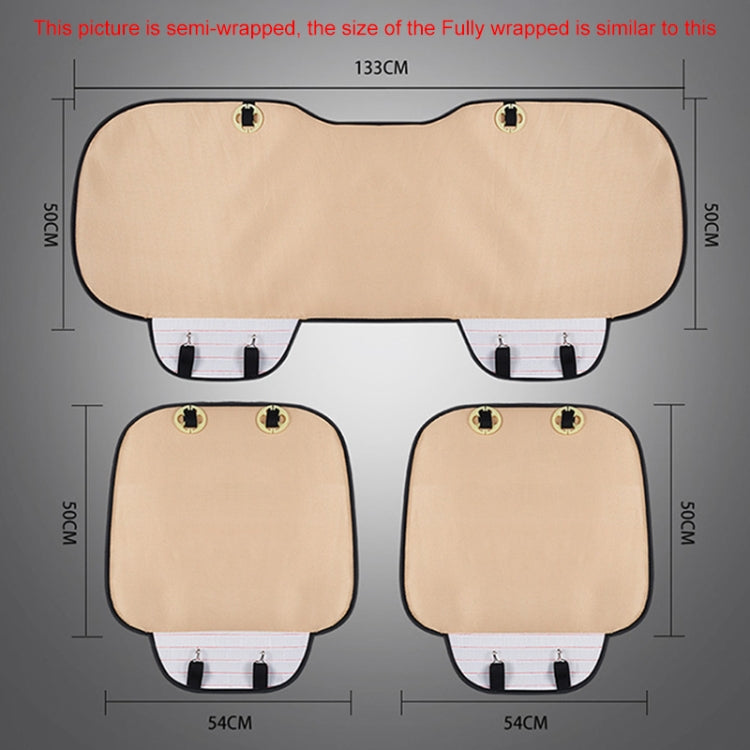 3 in 1 Car Seat Cushion Free Binding All Inclusive Seat Mat Set (Beige) - Seat Accessories by PMC Jewellery | Online Shopping South Africa | PMC Jewellery | Buy Now Pay Later Mobicred