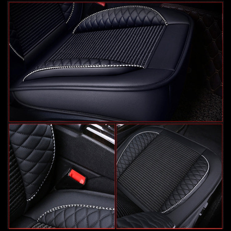 Car Leather Ice Silk Cushion Four Seasons Universal Seat Mat Set, Luxury Version (Blue) - Seat Accessories by PMC Jewellery | Online Shopping South Africa | PMC Jewellery | Buy Now Pay Later Mobicred