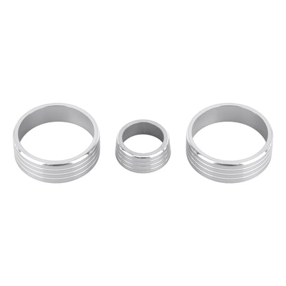 3 PCS Car Aluminum Alloy Air Conditioner Knob Case for Honda VEZEL / XR-V / Fit / GIENIA / City(Silver) - Decoration Rings by PMC Jewellery | Online Shopping South Africa | PMC Jewellery | Buy Now Pay Later Mobicred